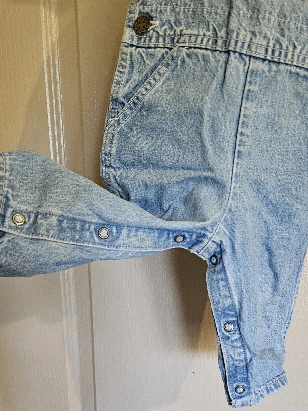 Vintage Baby Denim OshKosh B'Gosh Vestbak 6-9mo 100% Cotton Made In USA